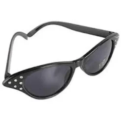 Tom Foolery 50s Black Cat Eye Sunglasses Diamante