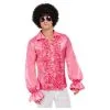 60's Ruffled Shirt, Hot Pink -Joker Scostumemega Store 60s ruffled shirt hot pink 962908