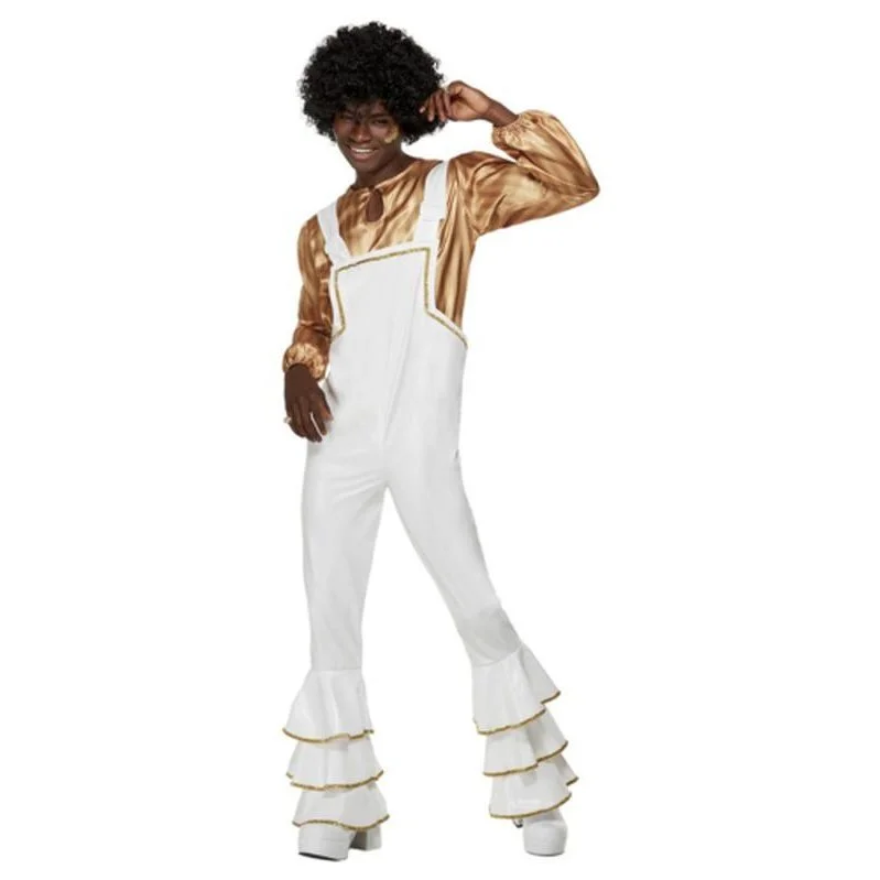70s Glam Costume, White 4 70s Glam Costume, White - Image 2