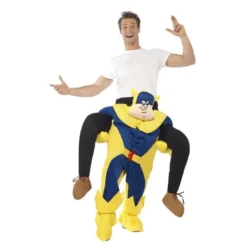 Bananaman Piggy Back Costume -Joker Scostumemega Store bananaman piggy back costume 335292