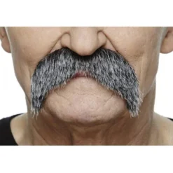 Black And Grey Wild West Moustache