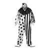 Fun World Black And White Clown Suit With Mask -Joker Scostumemega Store black and white clown suit with mask 723334