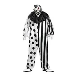Fun World Black And White Clown Suit With Mask
