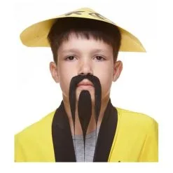 Black Oriental Beard And Moustache Small