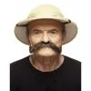 Brown Safari Long Moustache -Joker Scostumemega Store brown safari long moustache 658378