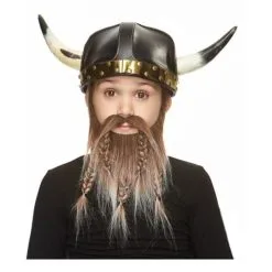 Brown Viking Beard And Moustache Small