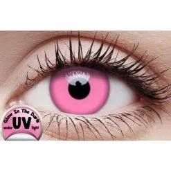 Crazy Lens Contacts - UV Glow Pink