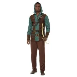 Deluxe Forest Archer Costume, Green, Male -Joker Scostumemega Store deluxe forest archer costume green male 269438