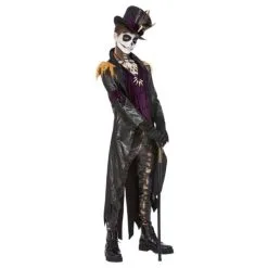Deluxe Voodoo Witch Doctor Costume, Black & Purple