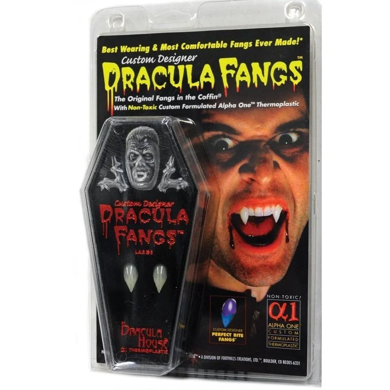 Morris Costumes Dracula Fangs Med Clam Shell 3 Morris Costumes Dracula Fangs Med Clam Shell