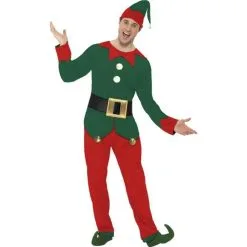 Elf Costume, With Top, Trousers, Hat & Belt