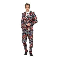 Evil Clown Suit, Multi Coloured -Joker Scostumemega Store evil clown suit multi coloured 485617