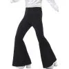 Flared Trousers, Mens - Black -Joker Scostumemega Store flared trousers mens black 559048