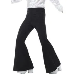 Flared Trousers, Mens - Black