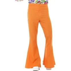 Flared Trousers, Mens - Orange