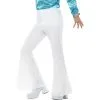 Flared Trousers, Mens - White -Joker Scostumemega Store flared trousers mens white 191572