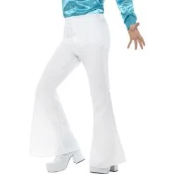 Flared Trousers, Mens - White
