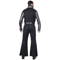 California Costumes Flashy 1970's Men's Black And Silver Costume Jumpsuit 7 California Costumes Flashy 1970's Men's Black And Silver Costume Jumpsuit -Joker Scostumemega Store flashy 1970s mens black and silver costume jumpsuit 454984
