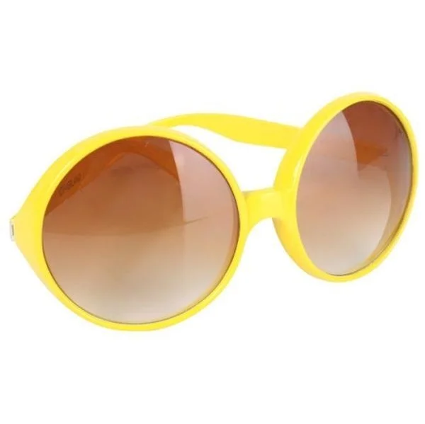 Tom Foolery Glasses Hippie Yellow Brown Lenses 3 Tom Foolery Glasses Hippie Yellow Brown Lenses