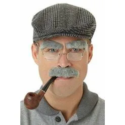 Balloon Agencies Gray Old Man Moustache And Eyebrows Set