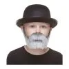 Grey Lincoln Beard And Moustache Small -Joker Scostumemega Store grey lincoln beard and moustache small 599358