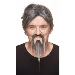 Grey Oriental Beard And Moustache