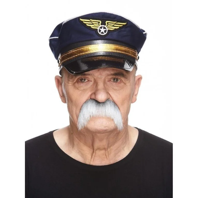 Grey Wild West Moustache 3 Grey Wild West Moustache