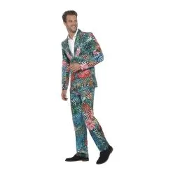 Hawaiian Tropical Flamingo Suit -Joker Scostumemega Store hawaiian tropical flamingo suit 214496