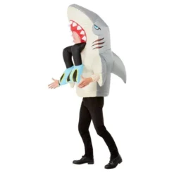 Inflatable Shark & Diver Costume, Grey -Joker Scostumemega Store inflatable shark diver costume grey 139986