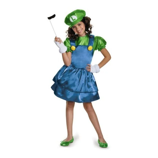Disguise Costumes Luigi Skirt Version Child Costume 3 Disguise Costumes Luigi Skirt Version Child Costume