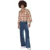 Men's Patchwork Flares, Denim Look -Joker Scostumemega Store mens patchwork flares denim look 108833