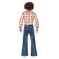 Men's Patchwork Flares, Denim Look -Joker Scostumemega Store mens patchwork flares denim look 656350