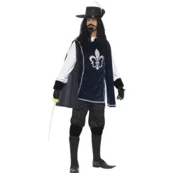 Musketeer Male Costume, With Top, Hat