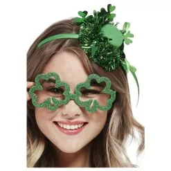 Paddy's Day Shamrock Glitter Party Specs