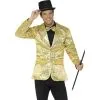 Sequin Jacket, Mens Gold -Joker Scostumemega Store sequin jacket mens gold 665766
