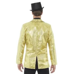 Sequin Jacket, Mens Gold -Joker Scostumemega Store sequin jacket mens gold 716639