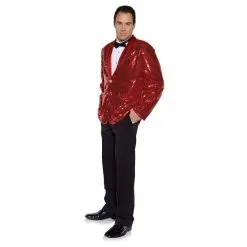 Underwraps Sequin Jacket Red (Uw)
