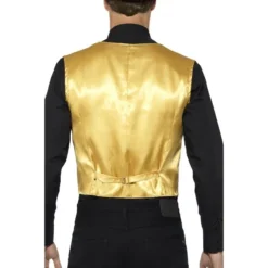 Sequin Waistcoat, Gold -Joker Scostumemega Store sequin waistcoat gold 210825
