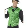Sequin Waistcoat, Green 2 Sequin Waistcoat, Green -Joker Scostumemega Store sequin waistcoat green 637923