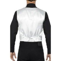 Sequin Waistcoat, Silver -Joker Scostumemega Store sequin waistcoat silver 281569