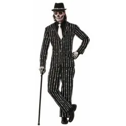 Skeleton Bone Pin Stripe Suit Size Std