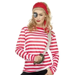Stripy T Shirt, Red -Joker Scostumemega Store stripy t shirt red 187055