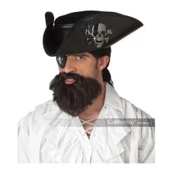 California Costumes The Captain Beard & Moustache Dark Brown