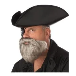 California Costumes The Captain Beard & Moustache Grey