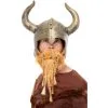 Viking Helmet, Gold, With Beard -Joker Scostumemega Store viking helmet gold with beard 352994