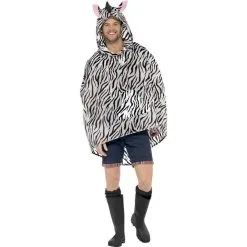 Zebra Party Poncho -Joker Scostumemega Store zebra party poncho 192926